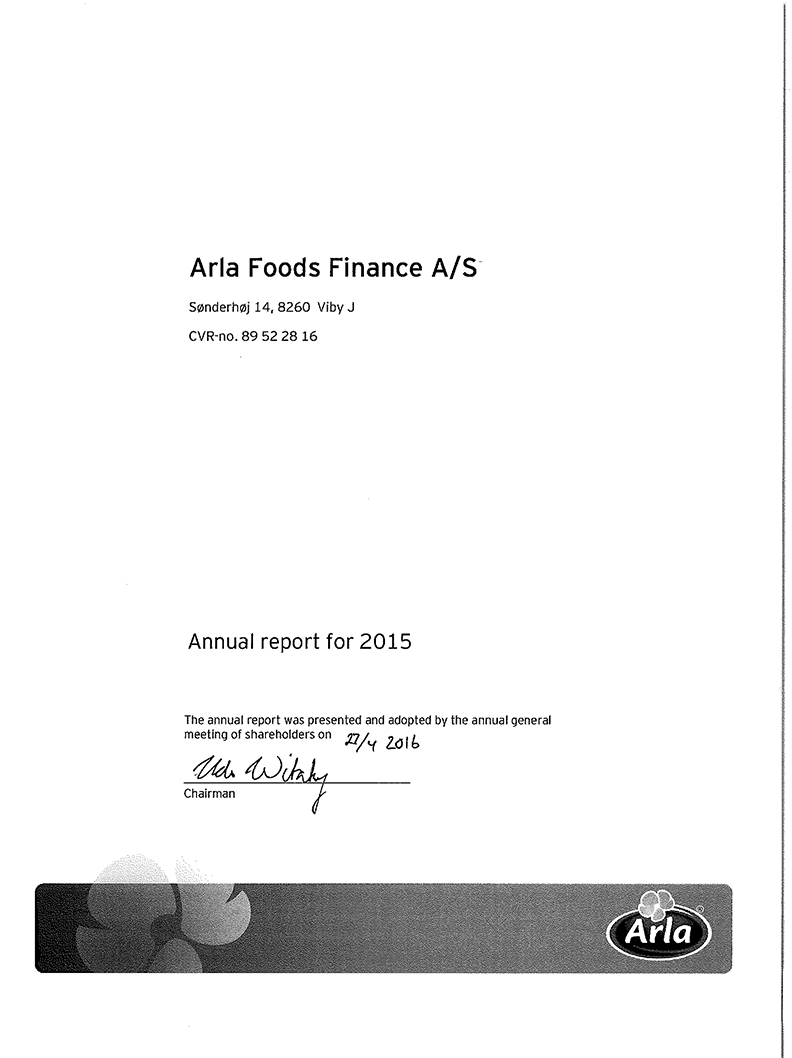 Arla Foods Finance A/S 2015