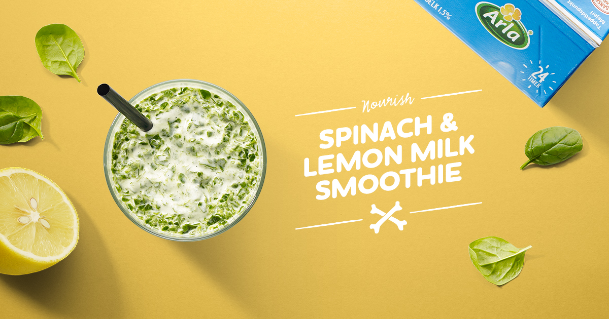 SPINACH & LEMON MILK SMOOTHIE Arla