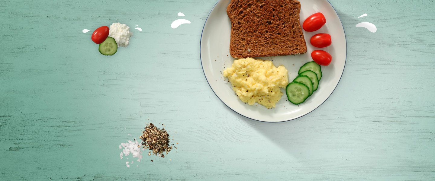 Scrambled Egg With Cottage Cheese Arla